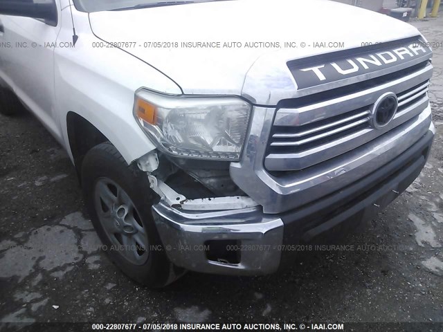 5TFNU5F16EX030920 - 2014 TOYOTA TUNDRA SR WHITE photo 6