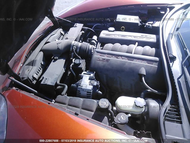 1G1YY34U755126708 - 2005 CHEVROLET CORVETTE ORANGE photo 10