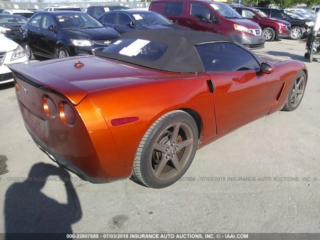 1G1YY34U755126708 - 2005 CHEVROLET CORVETTE ORANGE photo 4