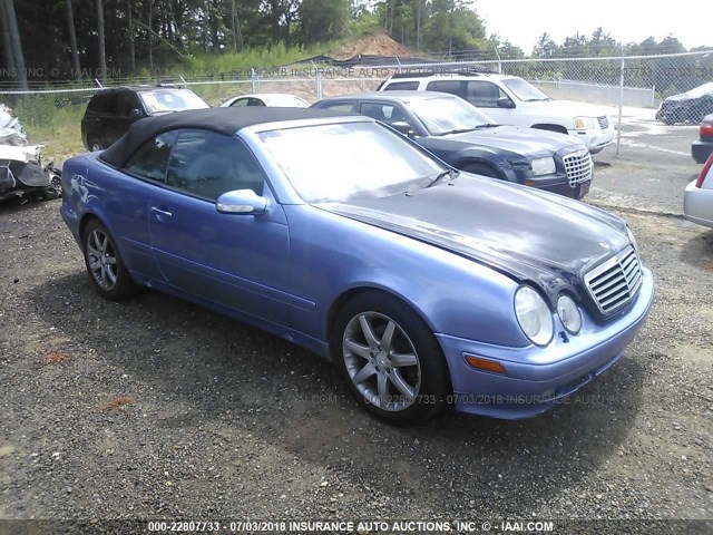 WDBLK65G2YT051959 - 2000 MERCEDES-BENZ CLK 320 BLUE photo 1