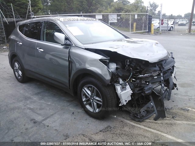 5XYZTDLB1JG560544 - 2018 HYUNDAI SANTA FE SPORT  GRAY photo 1