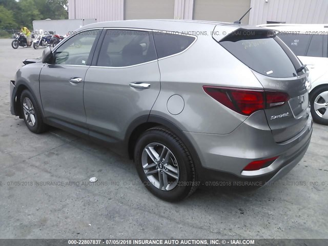 5XYZTDLB1JG560544 - 2018 HYUNDAI SANTA FE SPORT  GRAY photo 3