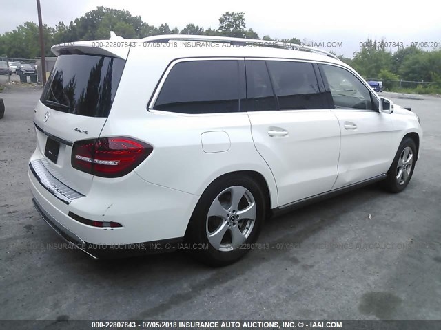 4JGDF6EEXHA932490 - 2017 MERCEDES-BENZ GLS 450 4MATIC WHITE photo 4