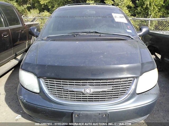 2C4GP44312R710779 - 2002 CHRYSLER TOWN & COUNTRY LX BLUE photo 6