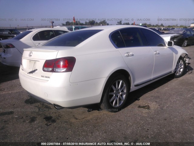 JTHBH96S165017270 - 2006 LEXUS GS GENERATION 200 300 WHITE photo 4