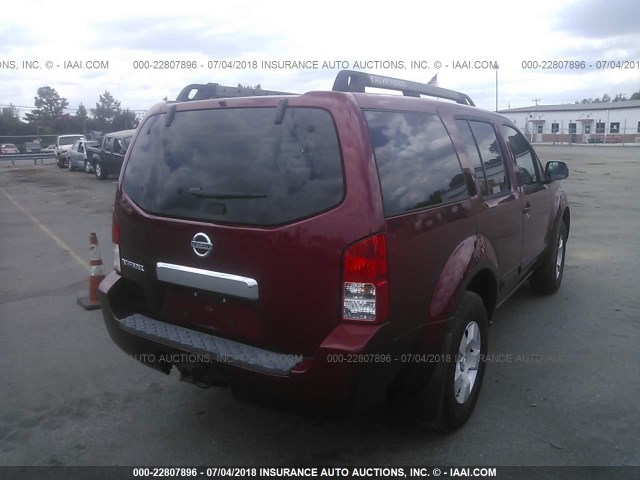 5N1AR18U35C785056 - 2005 NISSAN PATHFINDER LE/SE/XE RED photo 6