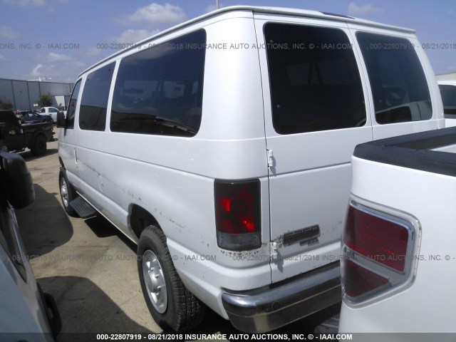 1FBNE31L68DA53022 - 2008 FORD ECONOLINE E350 SUPER DUTY WAGON WHITE photo 3