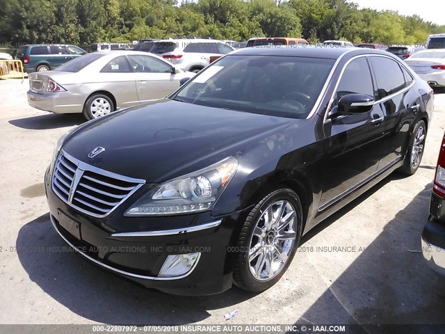 KMHGH4JH9CU045885 - 2012 HYUNDAI EQUUS SIGNATURE/ULTIMATE BLACK photo 2