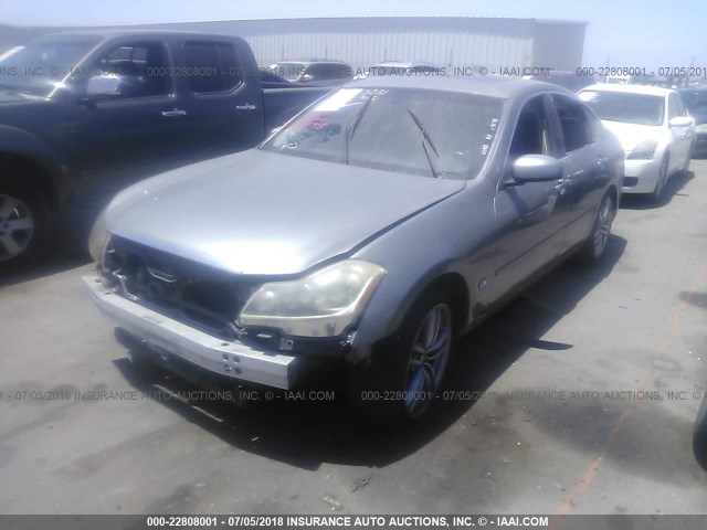 JNKBY01E36M205596 - 2006 INFINITI M45 SPORT GRAY photo 2