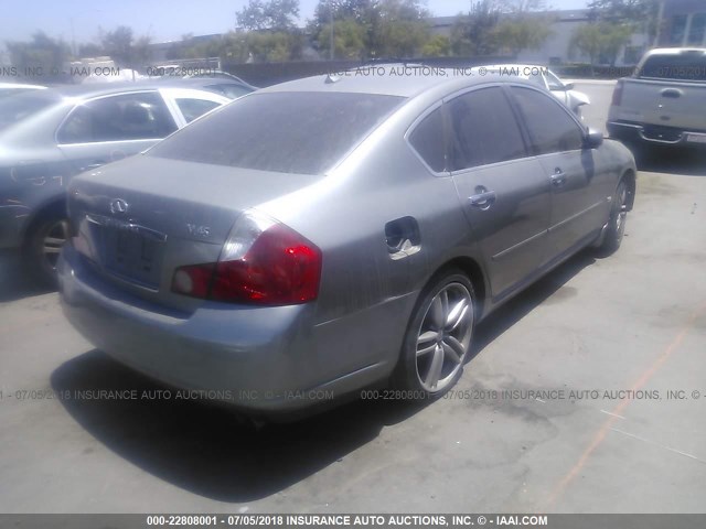 JNKBY01E36M205596 - 2006 INFINITI M45 SPORT GRAY photo 4