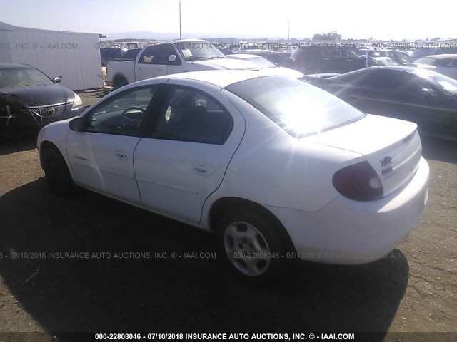 1B3ES46C7YD797698 - 2000 DODGE NEON ES WHITE photo 3