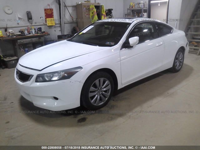 1HGCS12888A019239 - 2008 HONDA ACCORD EXL WHITE photo 2