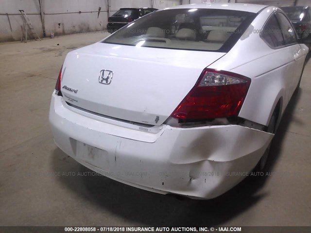 1HGCS12888A019239 - 2008 HONDA ACCORD EXL WHITE photo 6