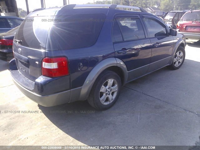 1FMZK02125GA48553 - 2005 FORD FREESTYLE SEL BLUE photo 4