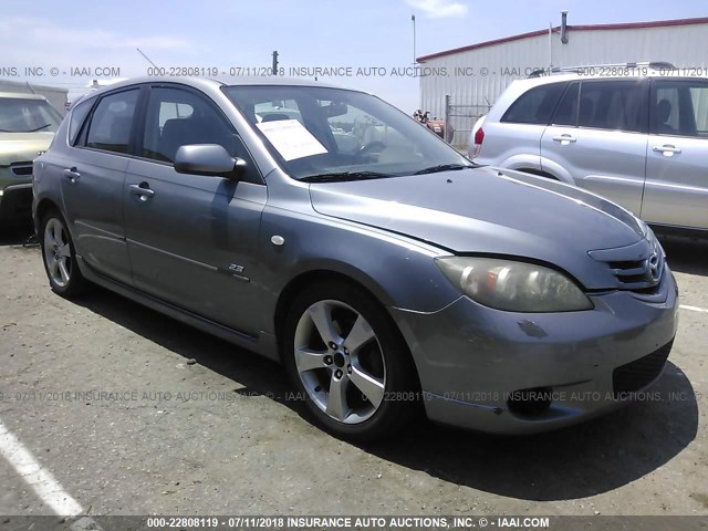 JM1BK143761444637 - 2006 MAZDA 3 HATCHBACK GRAY photo 1