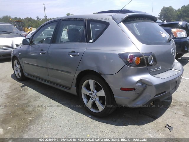 JM1BK143761444637 - 2006 MAZDA 3 HATCHBACK GRAY photo 3