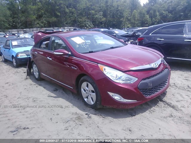 KMHEC4A46CA037375 - 2012 HYUNDAI SONATA HYBRID RED photo 1