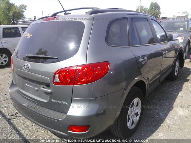 5NMSG13D09H251252 - 2009 HYUNDAI SANTA FE GLS GRAY photo 4