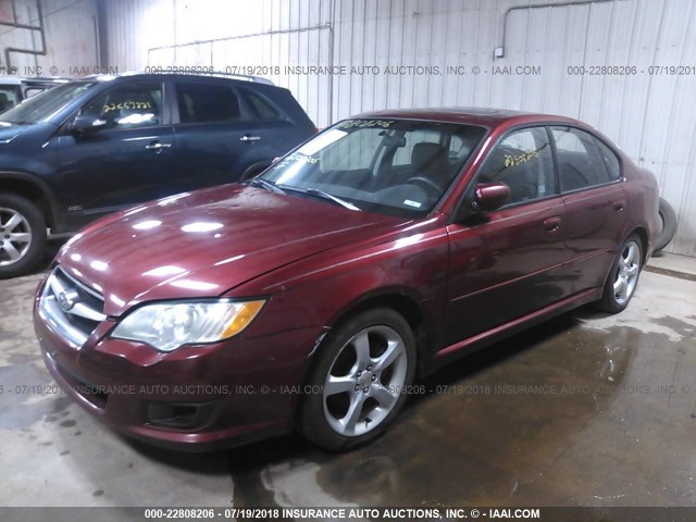 4S3BL616996223072 - 2009 SUBARU LEGACY 2.5I RED photo 2