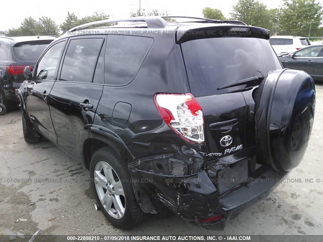 JTMZD32V575064604 - 2007 TOYOTA RAV4 SPORT BLACK photo 3