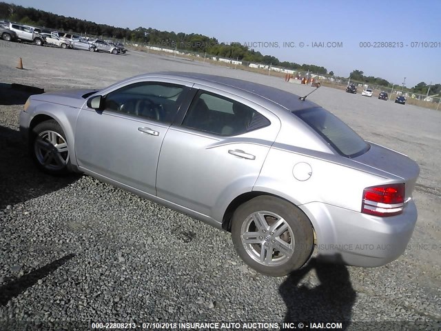 1B3LC56R08N538835 - 2008 DODGE AVENGER SXT SILVER photo 3