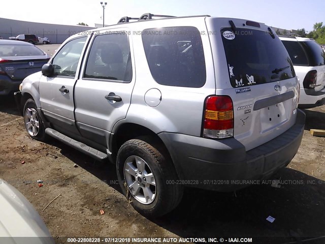 1FMYU03125KB07215 - 2005 FORD ESCAPE XLT SILVER photo 3