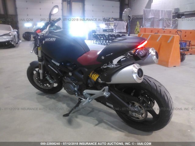 ZDM1RADN9EB076354 - 2014 DUCATI MONSTER 696 BLACK photo 3