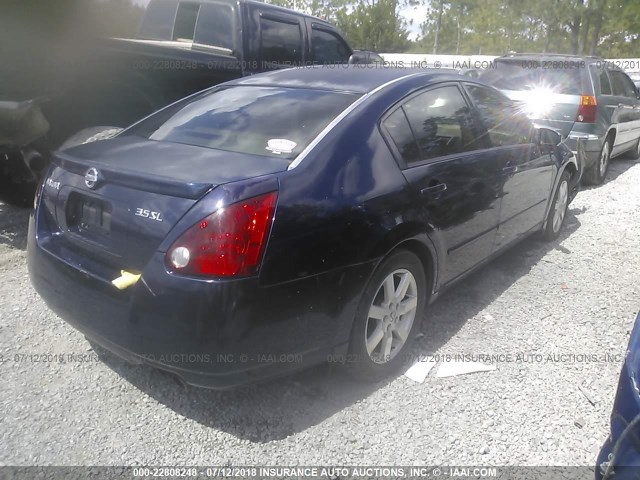 1N4BA41EX5C858577 - 2005 NISSAN MAXIMA SE/SL BLUE photo 4