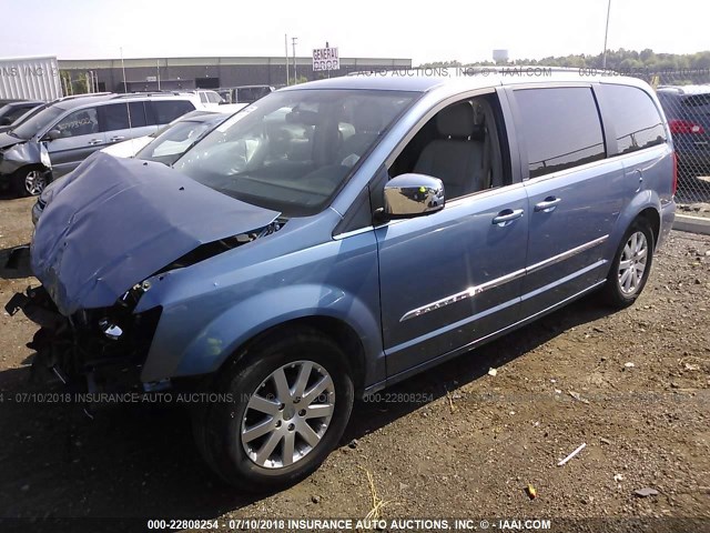 2A4RR8DG2BR758962 - 2011 CHRYSLER TOWN & COUNTRY TOURING L BLUE photo 2