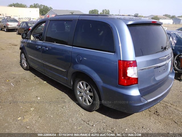 2A4RR8DG2BR758962 - 2011 CHRYSLER TOWN & COUNTRY TOURING L BLUE photo 3