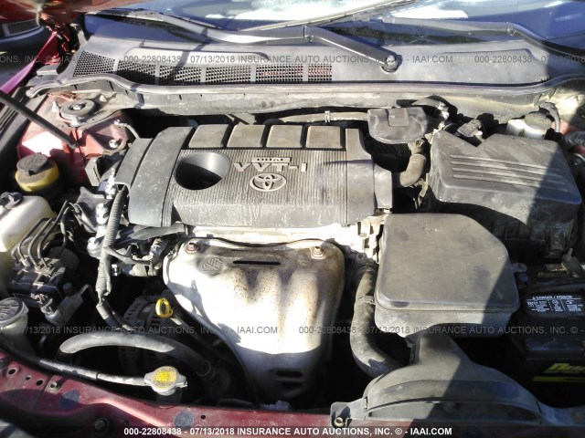 4T1BF3EK2AU065327 - 2010 TOYOTA CAMRY SE/LE/XLE 红色 照片 10