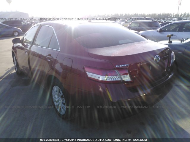 4T1BF3EK2AU065327 - 2010 TOYOTA CAMRY SE/LE/XLE 红色 照片 3