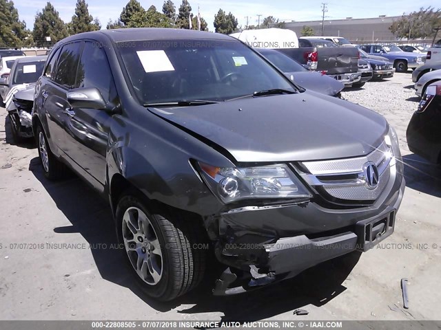 2HNYD28368H505754 - 2008 ACURA MDX TECHNOLOGY GRAY photo 1