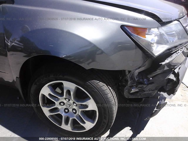 2HNYD28368H505754 - 2008 ACURA MDX TECHNOLOGY GRAY photo 6