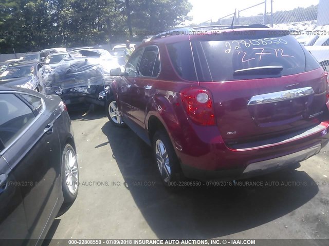 2GNFLHEK1E6112273 - 2014 CHEVROLET EQUINOX LTZ RED photo 3