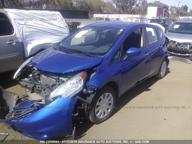 3N1CE2CP3FL441753 - 2015 NISSAN VERSA NOTE S/S PLUS/SV/SL/SR BLUE photo 2