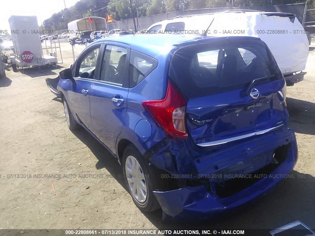 3N1CE2CP3FL441753 - 2015 NISSAN VERSA NOTE S/S PLUS/SV/SL/SR BLUE photo 3