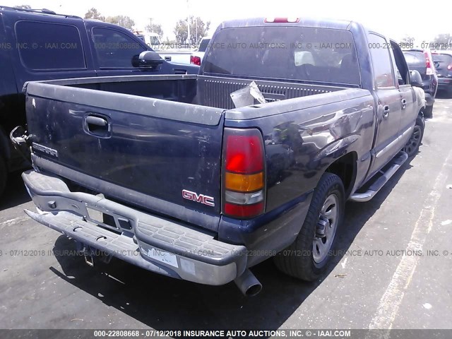 2GTEC13T651174644 - 2005 GMC NEW SIERRA C1500 Dark Blue photo 4