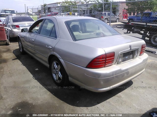 1LNHM87A62Y624549 - 2002 LINCOLN LS 金色 照片 3