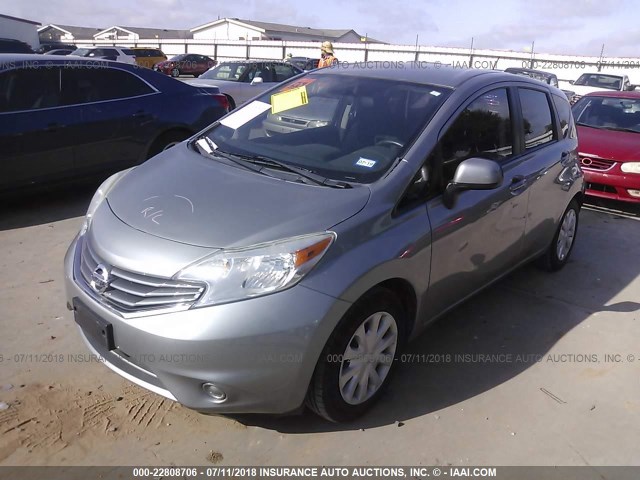 3N1CE2CP4EL397373 - 2014 NISSAN VERSA NOTE S/S PLUS/SV/SL GRAY photo 2