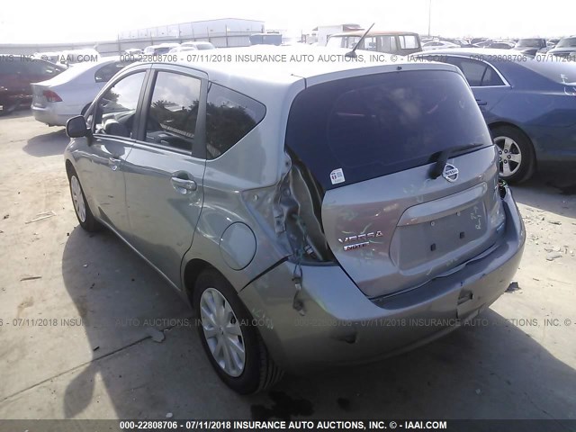 3N1CE2CP4EL397373 - 2014 NISSAN VERSA NOTE S/S PLUS/SV/SL GRAY photo 3