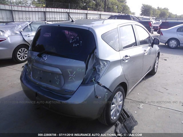 3N1CE2CP4EL397373 - 2014 NISSAN VERSA NOTE S/S PLUS/SV/SL GRAY photo 4