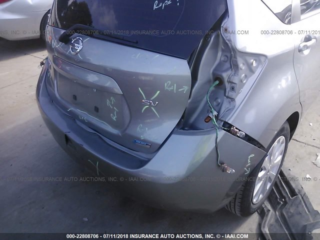 3N1CE2CP4EL397373 - 2014 NISSAN VERSA NOTE S/S PLUS/SV/SL GRAY photo 6