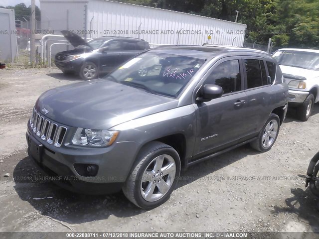 1C4NJDCB2CD540244 - 2012 JEEP COMPASS LIMITED GRAY photo 2