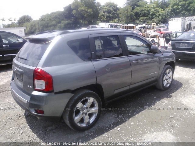1C4NJDCB2CD540244 - 2012 JEEP COMPASS LIMITED GRAY photo 4