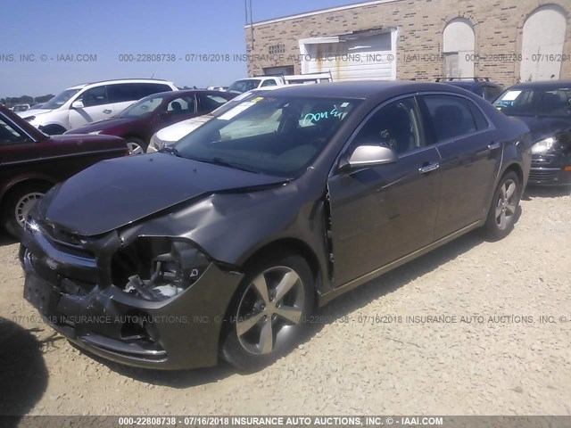 1G1ZC5E06CF156235 - 2012 CHEVROLET MALIBU 1LT ფერფლისფერი ფოტო 2