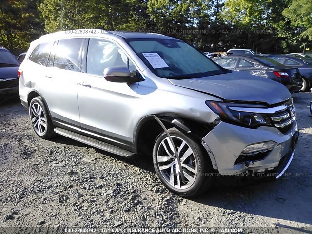 5FNYF6H0XHB076685 - 2017 HONDA PILOT ELITE SILVER photo 1