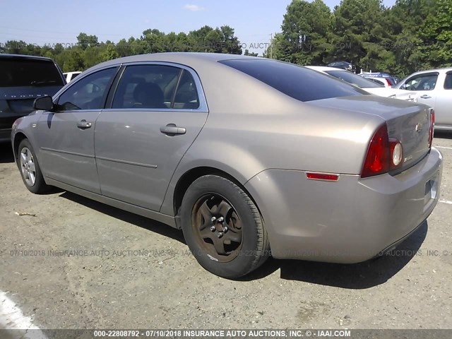 1G1ZG57B28F189470 - 2008 CHEVROLET MALIBU LS 棕色 照片 3