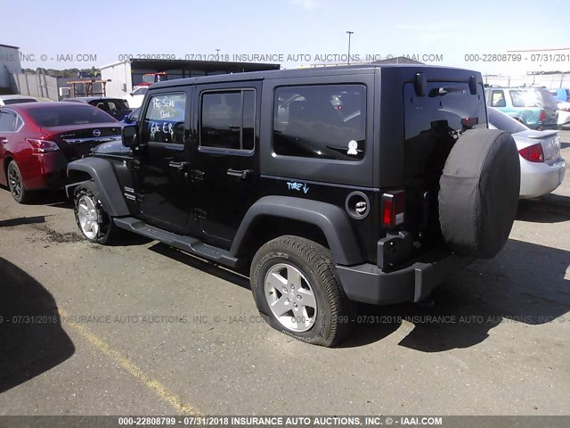 1C4BJWDG7GL113081 - 2016 JEEP WRANGLER UNLIMITE SPORT BLACK photo 3