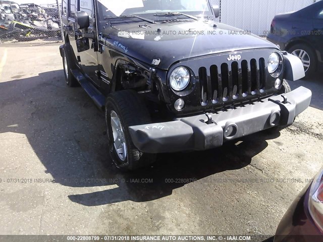 1C4BJWDG7GL113081 - 2016 JEEP WRANGLER UNLIMITE SPORT BLACK photo 6